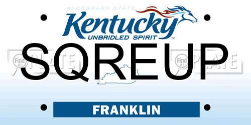 SQREUP Kentucky License Plate