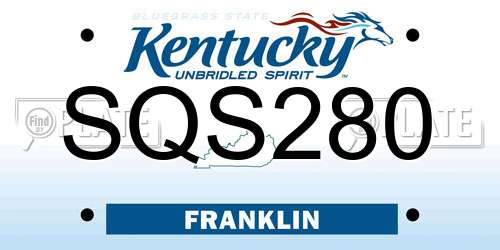 SQS280 Kentucky License Plate
