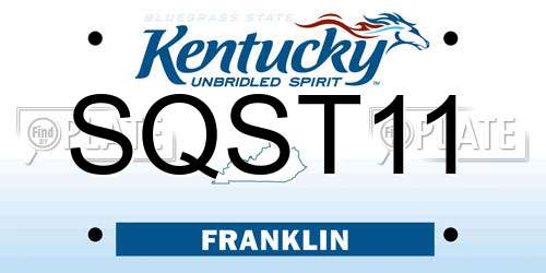 SQST11 Kentucky License Plate