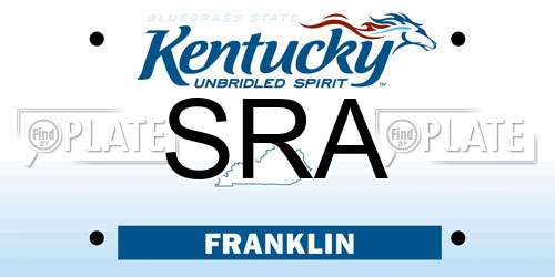 SRA Kentucky License Plate