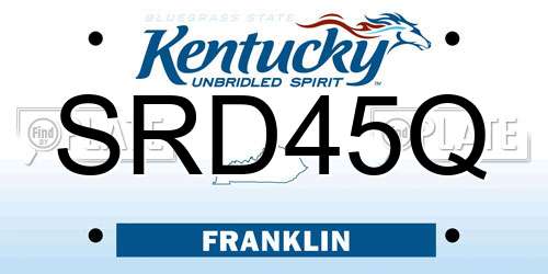 SRD45Q Kentucky License Plate