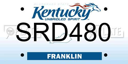 SRD480 Kentucky License Plate