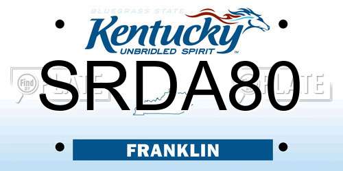 SRDA80 Kentucky License Plate