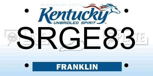 SRGE83 Kentucky License Plate