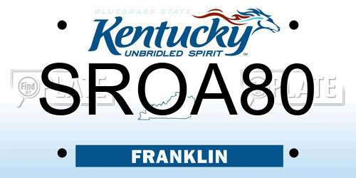 SROA80 Kentucky License Plate