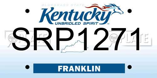 SRP1271 Kentucky License Plate