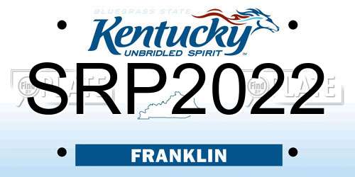 SRP2022 Kentucky License Plate