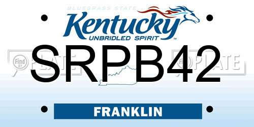 SRPB42 Kentucky License Plate