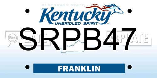 SRPB47 Kentucky License Plate