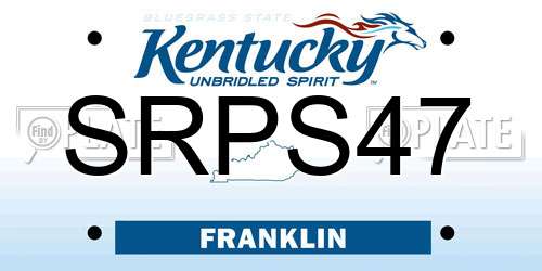 SRPS47 Kentucky License Plate