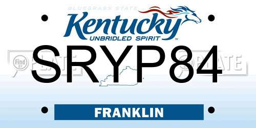 SRYP84 Kentucky License Plate