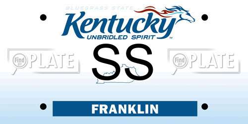 SS Kentucky License Plate