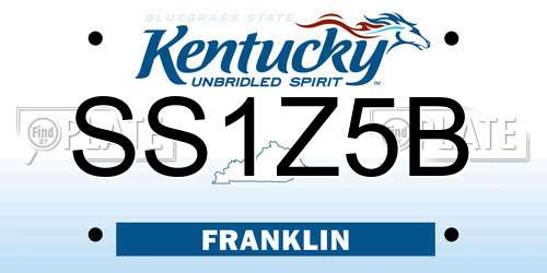 SS1Z5B Kentucky License Plate