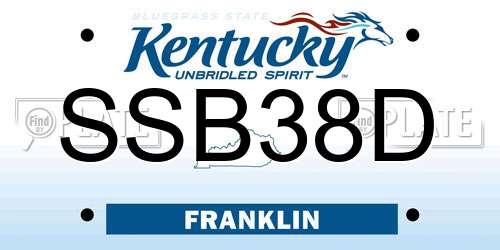 SSB38D Kentucky License Plate