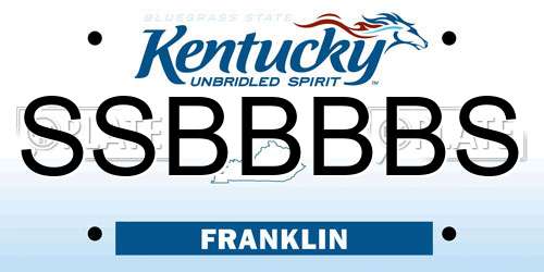SSBBBBS Kentucky License Plate