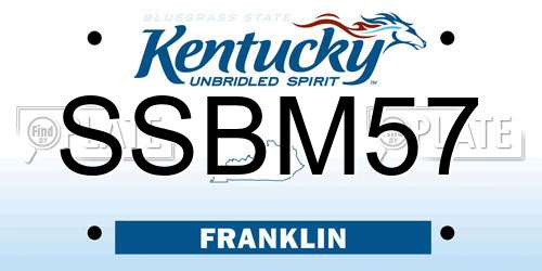 SSBM57 Kentucky License Plate