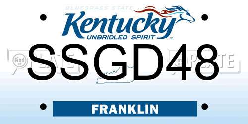 SSGD48 Kentucky License Plate