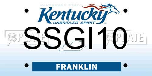 SSGI10 Kentucky License Plate