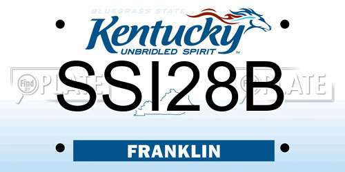 SSI28B Kentucky License Plate