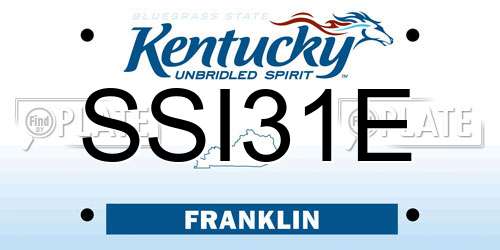 SSI31E Kentucky License Plate