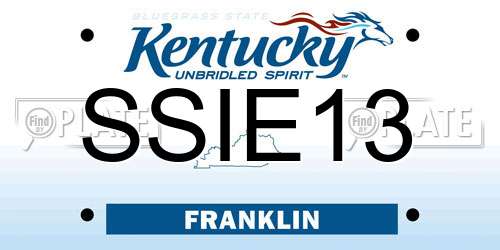 SSIE13 Kentucky License Plate