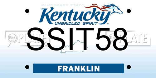 SSIT58 Kentucky License Plate
