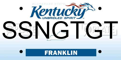 SSNGTGT Kentucky License Plate
