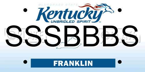 SSSBBBS Kentucky License Plate