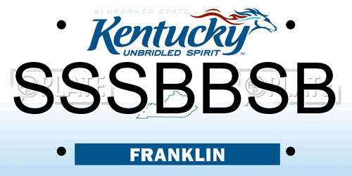 SSSBBSB Kentucky License Plate