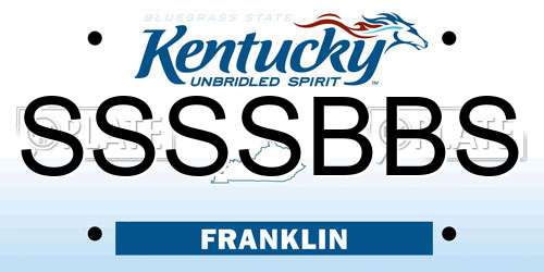 SSSSBBS Kentucky License Plate