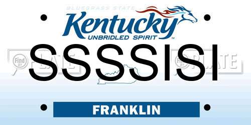 SSSSISI Kentucky License Plate