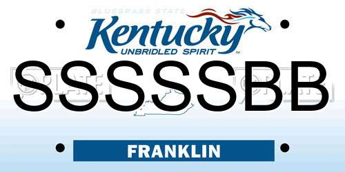 SSSSSBB Kentucky License Plate