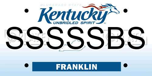 SSSSSBS Kentucky License Plate