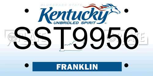 SST9956 Kentucky License Plate