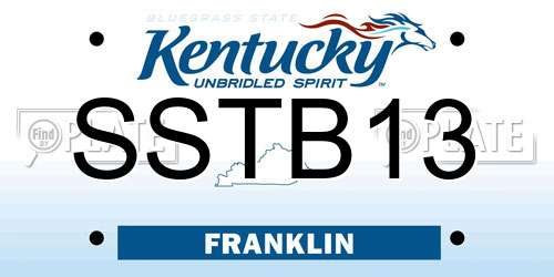 SSTB13 Kentucky License Plate