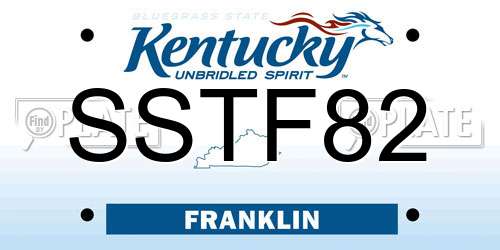 SSTF82 Kentucky License Plate