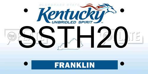 SSTH20 Kentucky License Plate