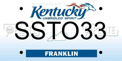 SSTO33 Kentucky License Plate