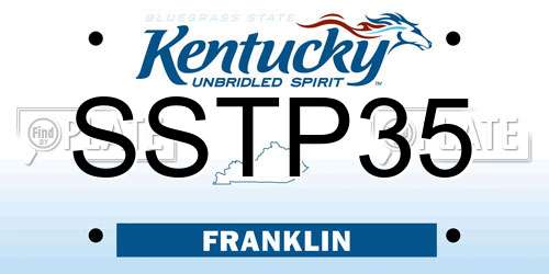 SSTP35 Kentucky License Plate