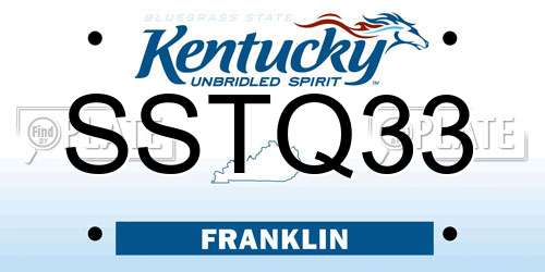SSTQ33 Kentucky License Plate