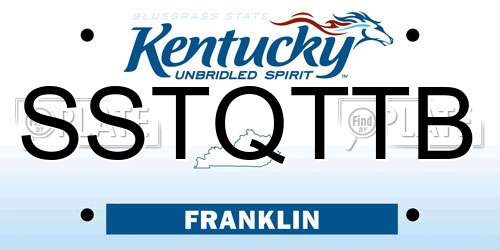 SSTQTTB Kentucky License Plate