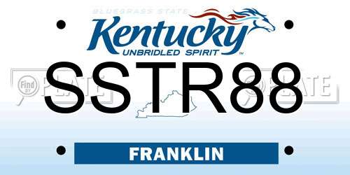 SSTR88 Kentucky License Plate