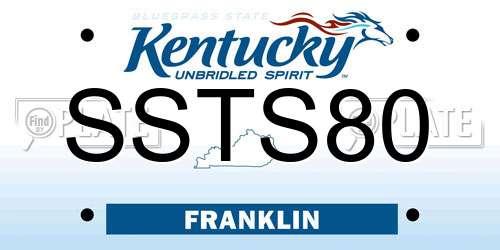 SSTS80 Kentucky License Plate