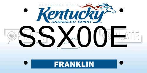 SSX00E Kentucky License Plate