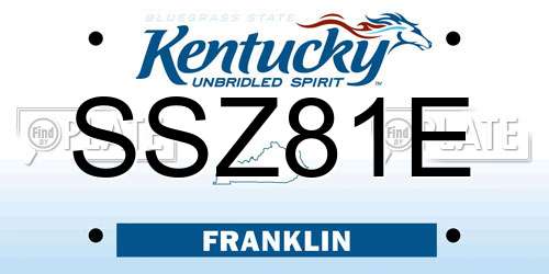 SSZ81E Kentucky License Plate