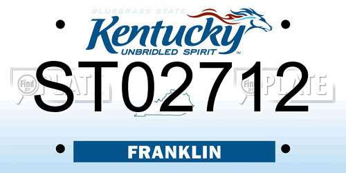 ST02712 Kentucky License Plate