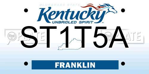 ST1T5A Kentucky License Plate
