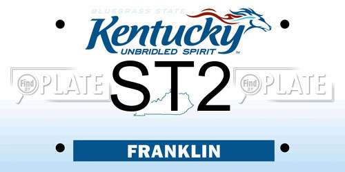 ST2 Kentucky License Plate