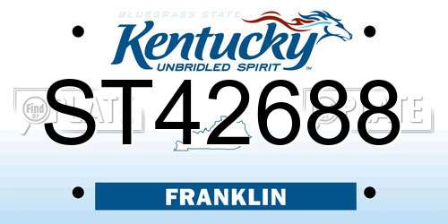 ST42688 Kentucky License Plate