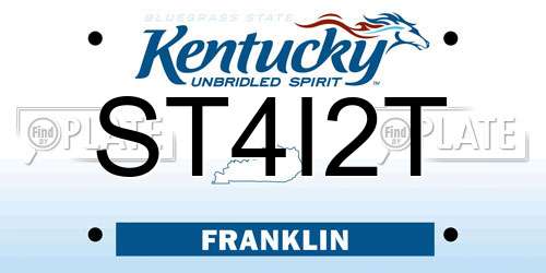 ST4I2T Kentucky License Plate